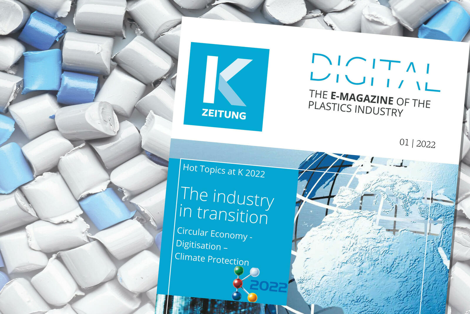 The K-ZEITUNG e-magazine in the run-up to K 2022 takes up the hot topics of circular economy, digitalisation and climate protection.