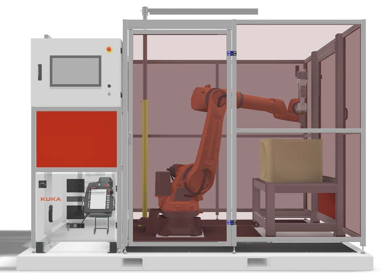 Ein KR Iontec Roboter ermöglicht den 3D-Druck von großen Bauteilen.